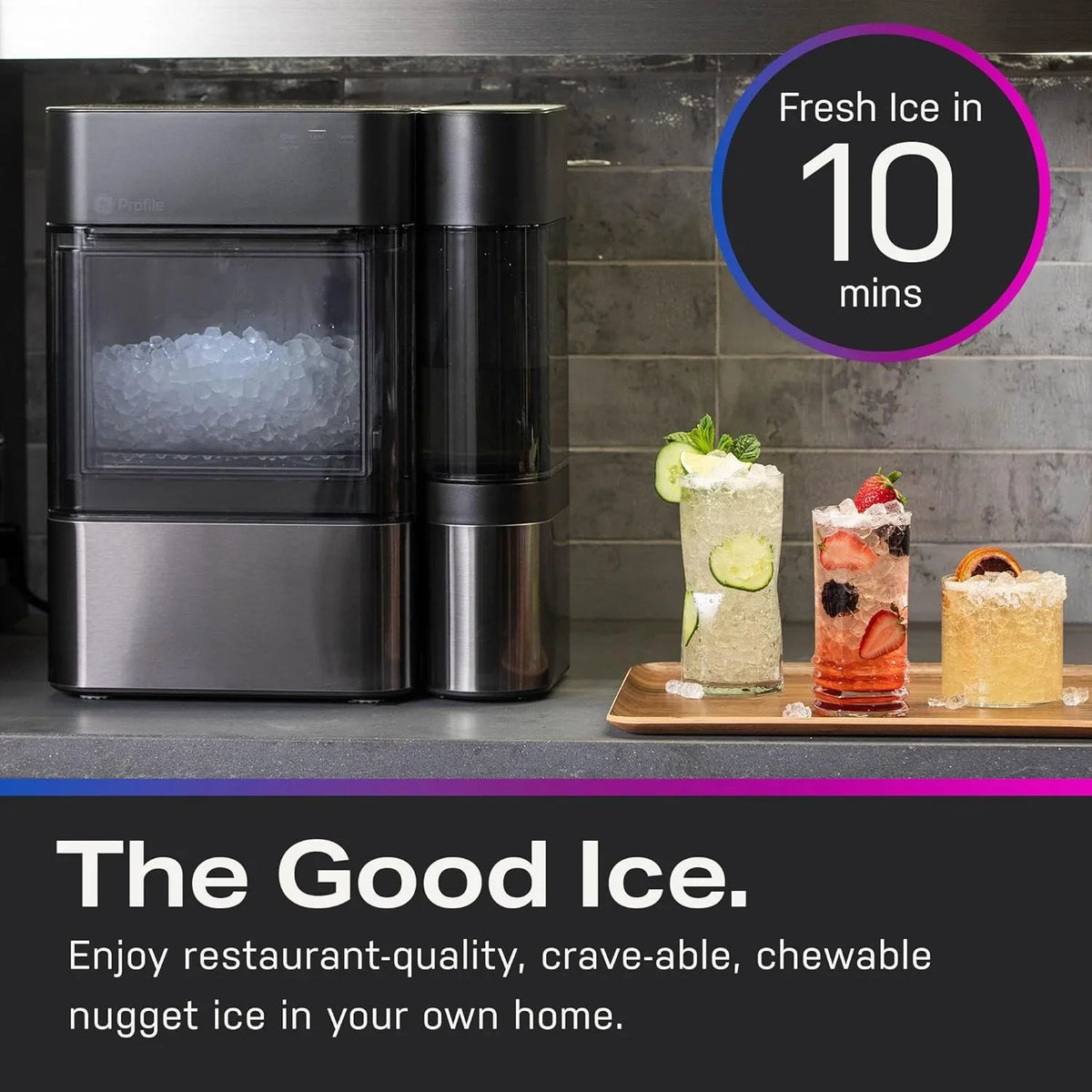 Countertop Nugget Ice Maker with Side Tank / Ice Machine with WiFi Connectivity / Smart Home Kitchen Essentials / Stainless Steel - image 29