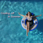 Round Floating Ring Hammock - Heavy Duty Inflatable Raft - image 57