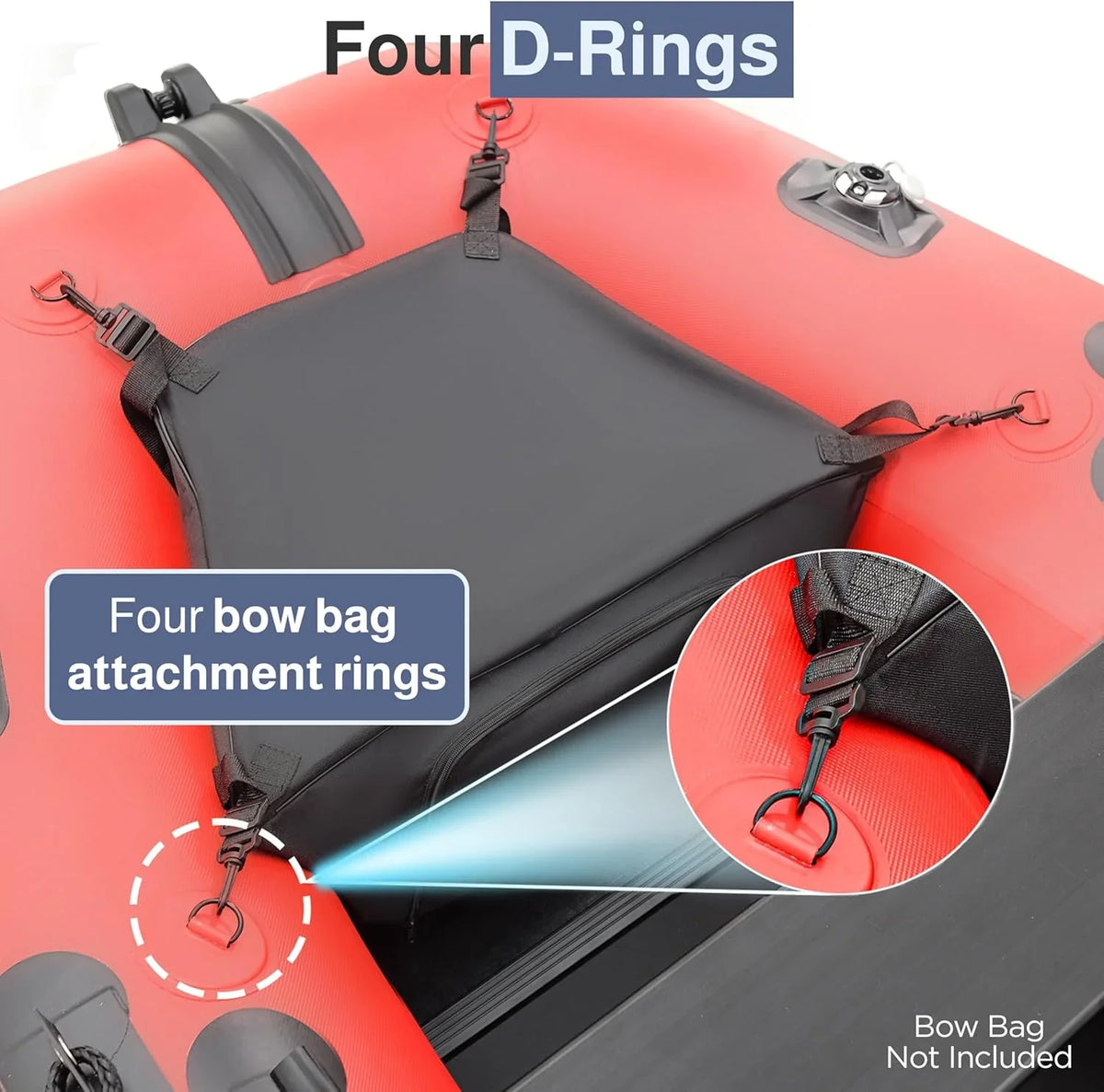 Inflatable Boat / Yacht Dinghy Tender Raft / Multi Person Fishing Boat / Aluminum Floor Oars / Fishing Rod Holders / Heavy-Duty PVC / 2024 Model / - image 19