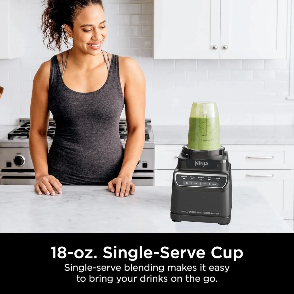 Ninja Blender, Mega Kitchen System, 1500W, 4 Functions for Smoothies, Processing, Dough, Drinks & More, with 72 Blender Pitcher, 64 Processor Bowl, 2 Nutri Cups + Lids, Black, BL770 - image 16