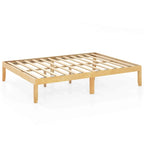 Costway 14-Inch Wooden Platform Bed Frame for Twin, Full, and Queen Sizes with Rubber Support - image 12