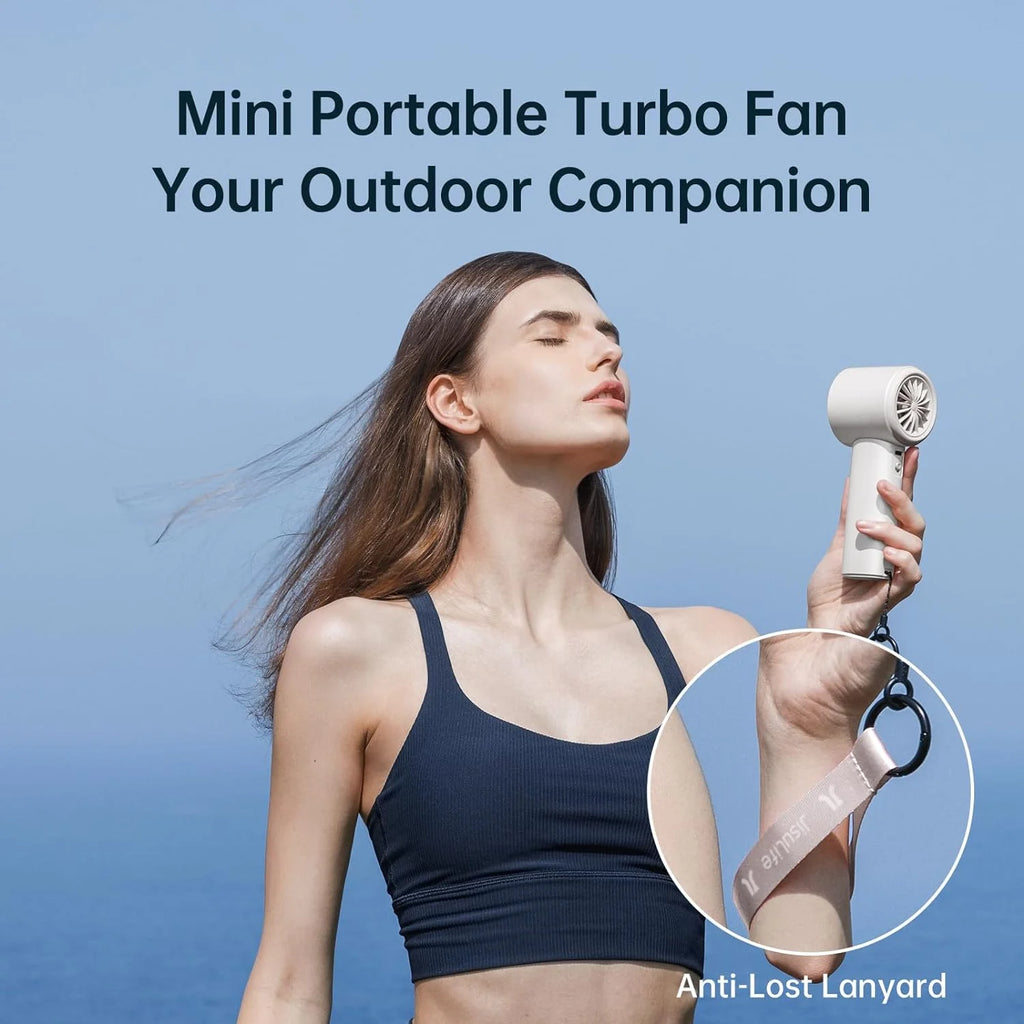 Portable Handheld Fan,Speed(1-100) Adjustable Turbo Mini Fan,5000mAh Battery Rechargeable Personal Fan with Metal Body,Digital Display,Gifts for Women Men Travel/Camping/Outdoor-Grey - image 26