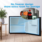 Mainstays 1.7 Cu. ft. Single Door Mini Refrigerator, Stainless Steel Look - image 6
