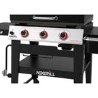 Daytona 3-Burner 30 in. Propane Gas Griddle in Black with Lid - image 8
