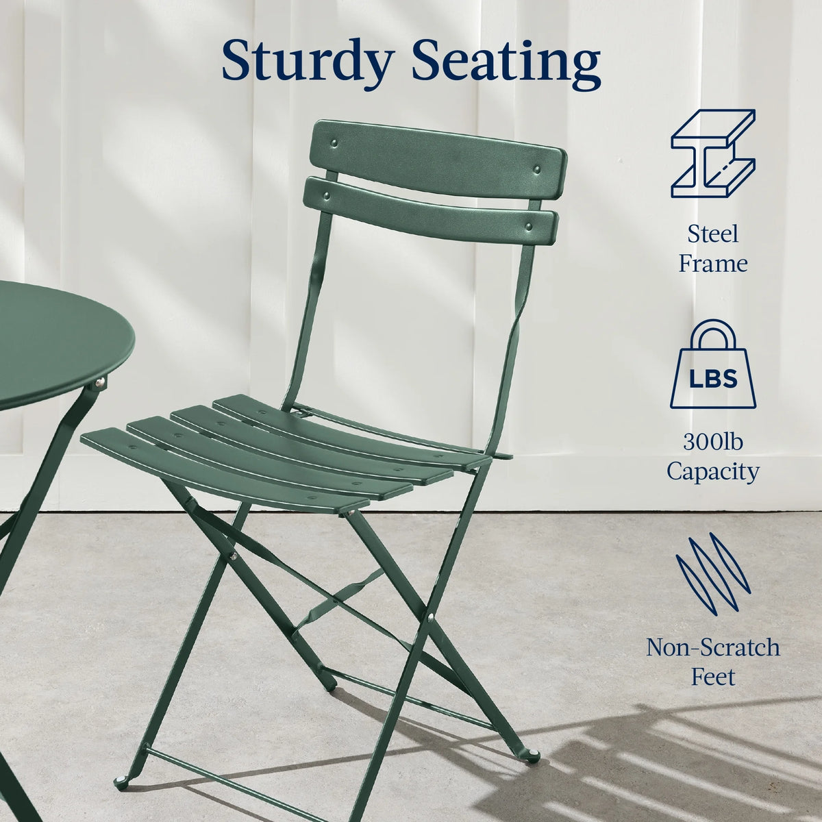 Best Choice Products 3-Piece Small Bistro Set, Folding Patio Furniture Set of 2 Chairs and Table - Black - image 162