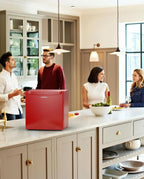 Upstreman 1.7 Cu.ft Mini Fridge with Freezer, Dorm Essentials, Adjustable Thermostat, Energy Saving, Low Noise, Single Door Compact Refrigerator for Dorm, Office, Bedroom, Red-FR17 - image 9