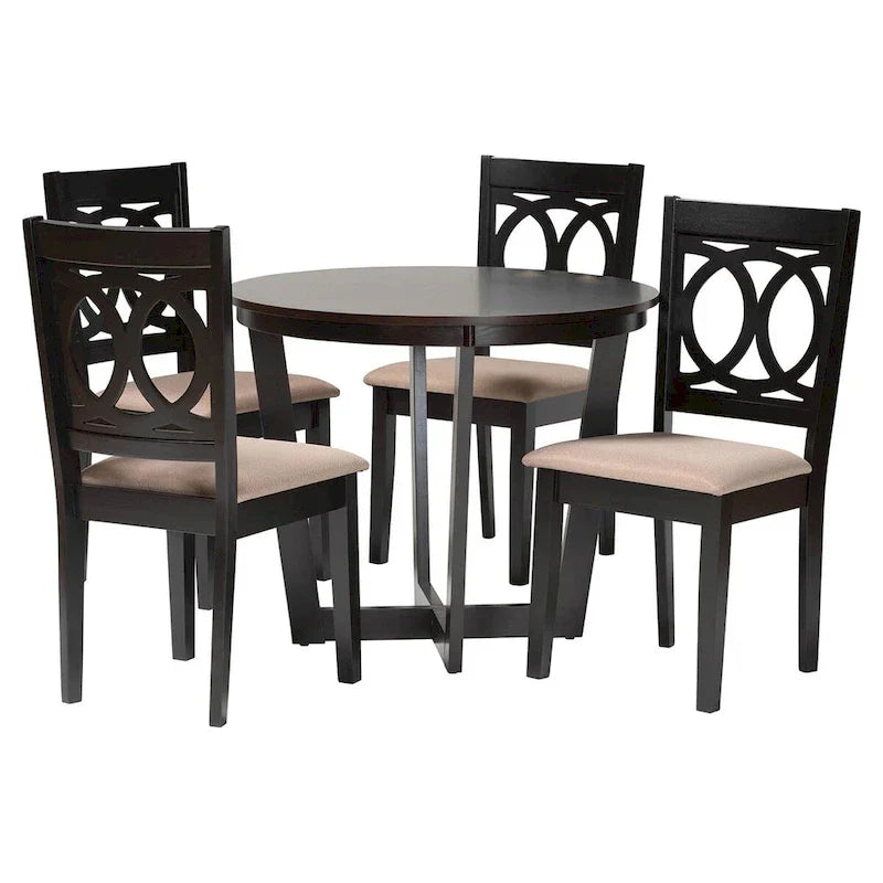 Kara Contemporary 5-Piece Wooden Dining Set - image 3