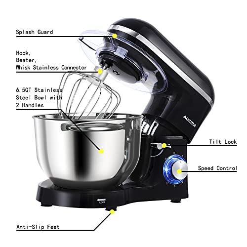 Aucma Stand Mixer, 6.5-QT 660W 6-Speed Tilt-Head Food Mixer, Kitchen Electric Mixer - image 7