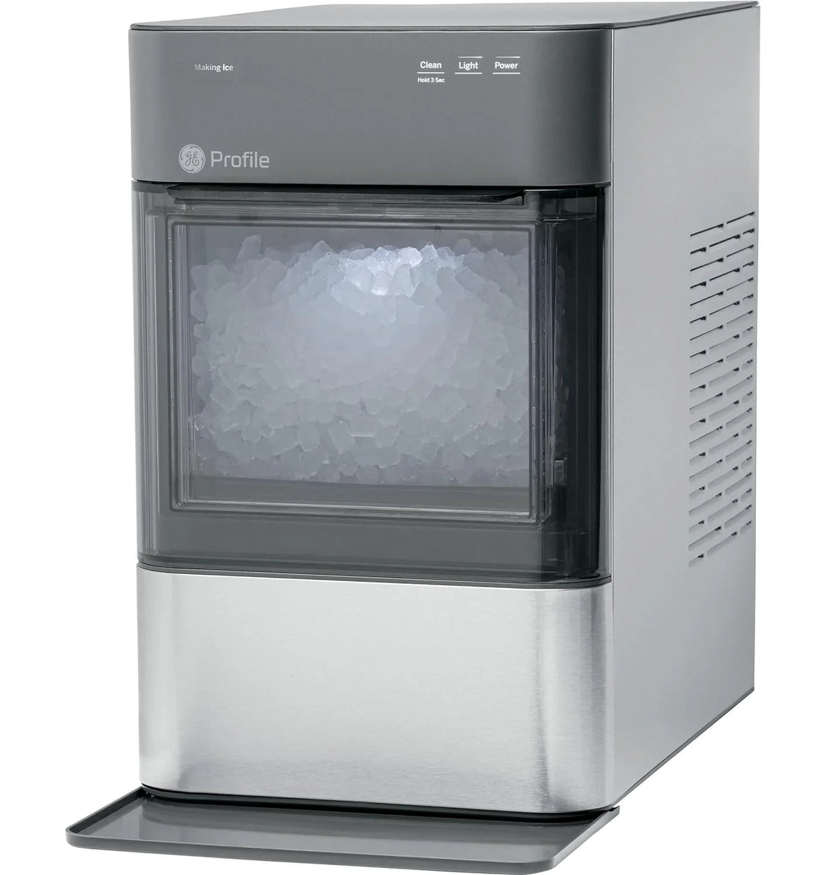 Countertop Nugget Ice Maker with Side Tank / Ice Machine with WiFi Connectivity / Smart Home Kitchen Essentials / Stainless Steel - image 1