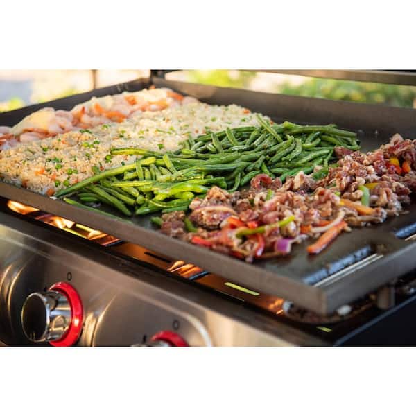 Daytona 3-Burner 30 in. Propane Gas Griddle in Black with Lid - image 5