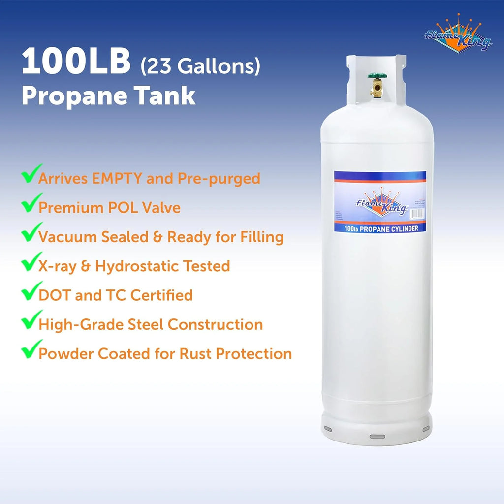 100Lb Steel Propane Tank Cylinder with Pol Valve - valve108270_163892 - image 4