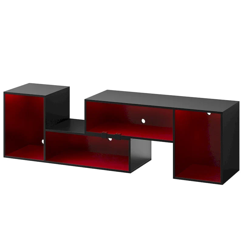 Modern Modular TV Stand with LED Lighting & Open Storage - image 6