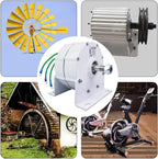 12000W Low RPM Permanent Magnet Generator 12V 24V 48V 120V 220V, Free Energy Gearless Permanent Magnet Generator Motor DIY for Wind Turbine Water Turbine,12V - image 8