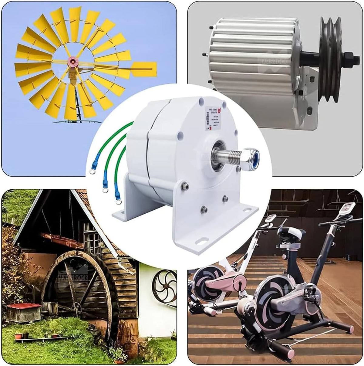 12000W Low RPM Permanent Magnet Generator 12V 24V 48V 120V 220V, Free Energy Gearless Permanent Magnet Generator Motor DIY for Wind Turbine Water Turbine,12V - image 8