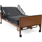 Fully electric hospital bed set, foam mattress, half side rails - image 1