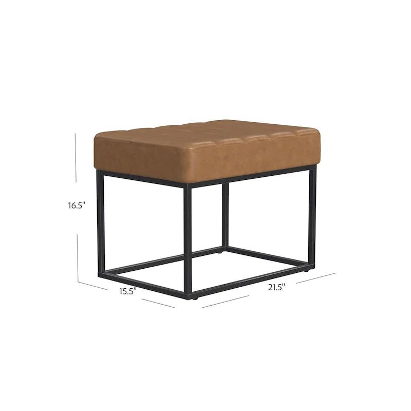 HomePop Theodore Upholstered Ottoman - image 3