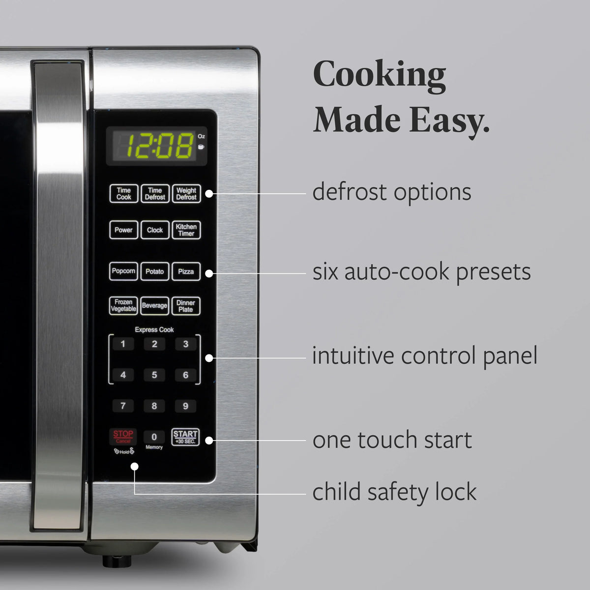 Farberware FMGZ09BKA 0.9 Cu. Ft. Microwave Oven, 900W, Digital Control, LED Display, 6 Cooking Presets, Black - image 33