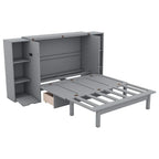 Murphy Wall Bed with Storage Shelves Drawers and USB Charging - image 1