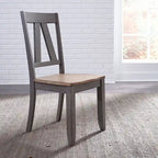 Lindsey Farm 7-Piece Trestle Table Set in Gray and Sandstone - image 14
