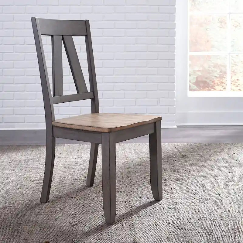 Lindsey Farm 7-Piece Trestle Table Set in Gray and Sandstone - image 14