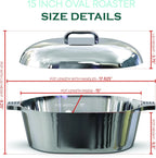 Cast Aluminum Dutch Oven - 8 Quart - Oval Dutch Oven Pot with Lid for Families and Parties - Lightweight Cajun Cookware with Ideal Heat Distribution - Oval Roaster Pan with Lid (13 Inch) - image 5