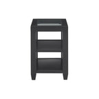 Cordero 16-Inch Wide Wood and Glass Top Chairside End Table with Shelf Storage - image 7