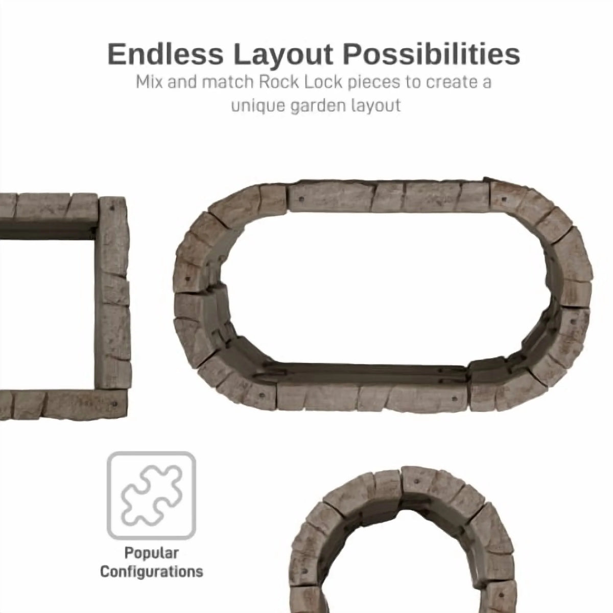 RTS Home Accents Rock Lock Raised Garden Bed Curved Rock (Pack of 4) - image 4