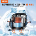 VEVOR Commercial Ice Maker, 360LBS/24H Ice Making Machine with 330.7LBS Large Storage Bin - image 4