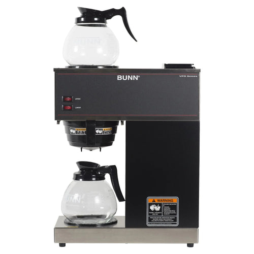 12-Cup Pourover Coffee Maker, Black, with Upper & Lower Warmers, 2 Glass Decanters, Commercial Use - image 2