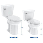 Elongated Two-Piece Toilet with Soft-Close Seat and 1.28 GPF Siphonic Flush - image 2