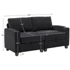 Versatile Chenille Storage Loveseat Sofa - image 15