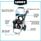 HART 2500PSI 2.5 GPM 212cc Cold Water Gas Pressure Washer - image 4