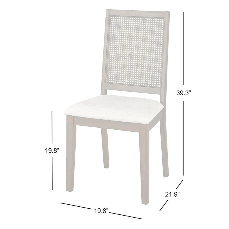 Set of 2 Westbury Solid Wood Cane Dining Chairs by Simple Living - image 7