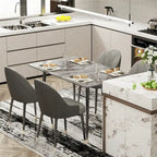 Contemporary Kitchen Table with Metal Frame and Sintered Stone Top - image 17