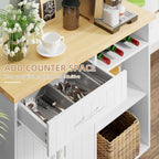 Futzca Kitchen Island Cart with Storage Cabinet and Drawers - Not Applicable - image 6