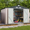 Aoxun 10 x 12FT Outdoor Storage Shed with Double Hinged Large Door Utility Garden Shed - image 1