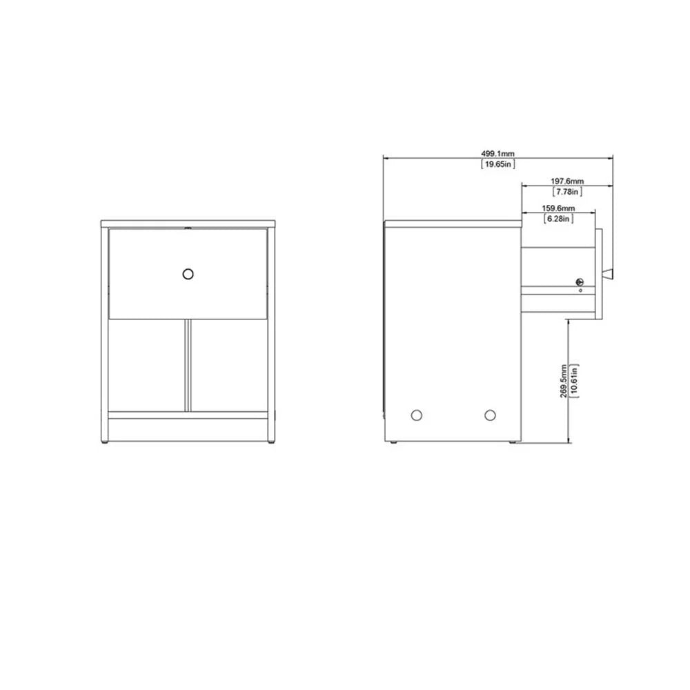 Pemberly Row 3PC Engineered Wood Dresser and Nightstands Bedroom Set in Black - image 20