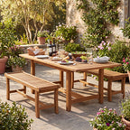 Tangkula 41.5" Patio Backless Bench with Slatted Seat - image 5