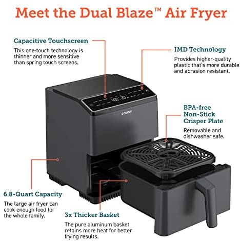 COSORI Air Fryer 6.8Qt, Dual Blaze with 360 ThermoIQ Tech - image 18