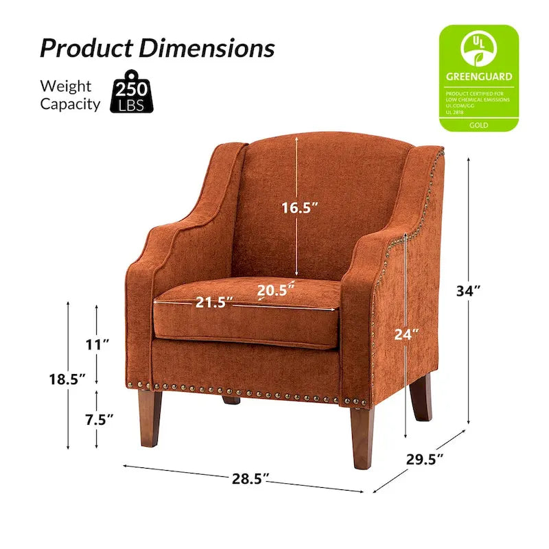 Set of 2 Lucretius Armchairs with Nailhead Trim by HULALA HOME - image 33