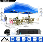 COBIZI 10x20 Heavy Duty Pop up Canopy Tent with 6 sidewalls Easy Up Commercial Outdoor Canopy Wedding Party Tents for Parties All Season Wind & Waterproof Gazebo with Roller Bag,Black(Frame Thickened) - image 48