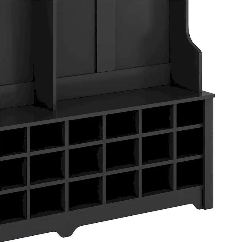 Merax Versatile Hall Tree with Hooks, Shelves, and 24 Shoe Storage Cubbies - image 12