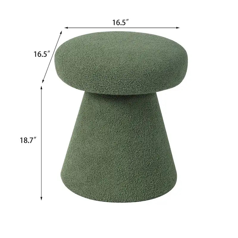 Adeco Large Soft Mushroom Ottoman - Versatile Foot Stool for Living Room and Bedroom - image 15