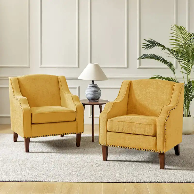 Set of 2 Lucretius Armchairs with Nailhead Trim by HULALA HOME - image 7
