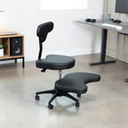 VIVO Cross-Legged Office Chair – Adjustable Height Floor Chair with Back Support for Yoga, Meditation, and ADHD (Black, CHAIR-CL02B-R) - image 2