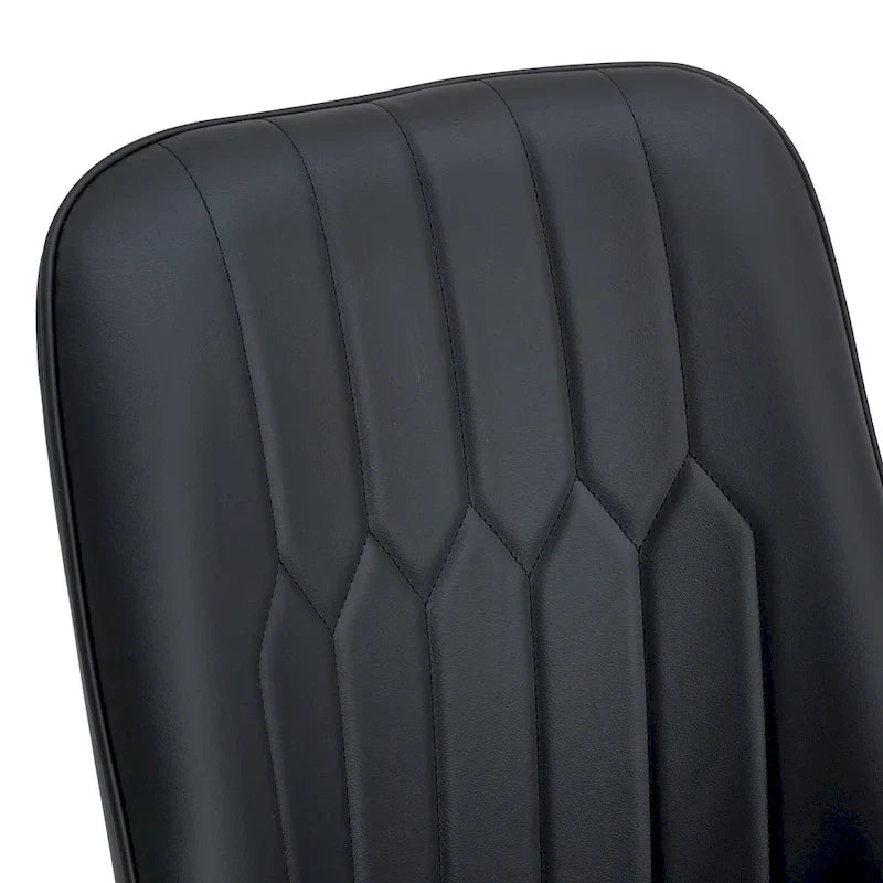Contemporary Set of 4 Faux Leather Dining Chairs with Cushioned Backrests and Metal Legs – Ideal for Dining Rooms, Living Rooms, and Bedrooms - image 24