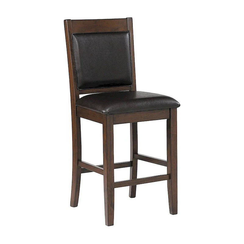 9-Piece Counter Height Dining Set in Ferrara Walnut and Brown - image 4