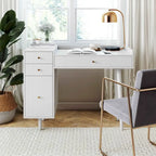 Nathan James Daisy Modern Farmhouse Desk with Storage and Brass Accents - image 12