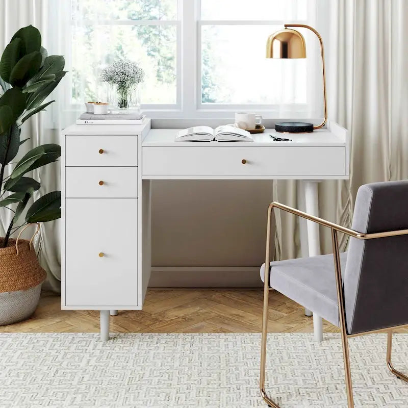 Nathan James Daisy Modern Farmhouse Desk with Storage and Brass Accents - image 12