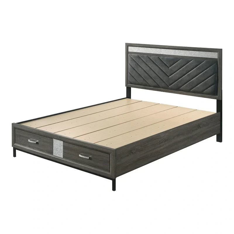Contemporary Grey 6-Piece Platform Bedroom Set by Furniture of America - Heinisk Collection - image 11